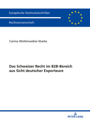 cover image of Das Schweizer Recht im B2B-Bereich aus Sicht deutscher Exporteure